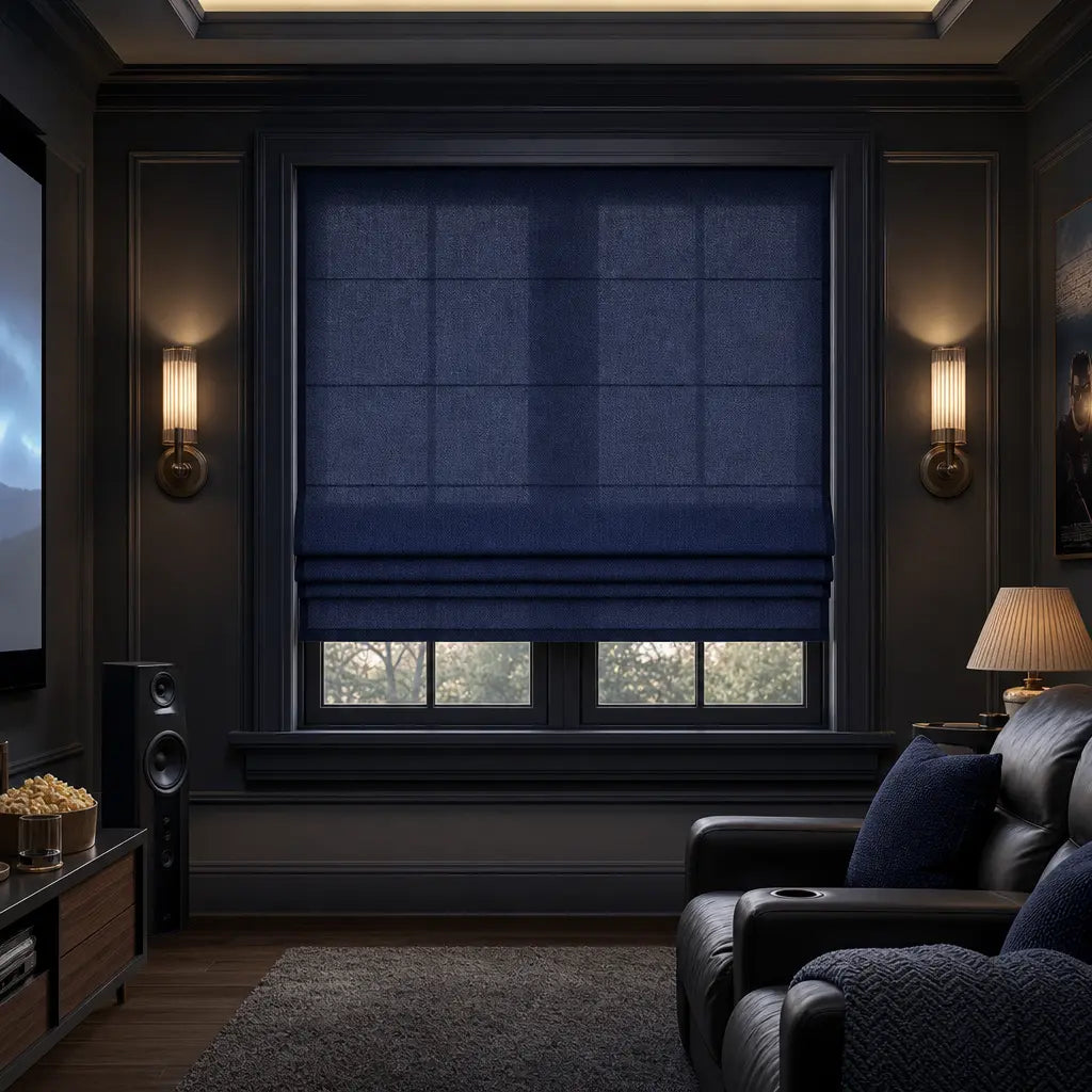 Custom Linen Blend Roman Shades – Semi-Blackout – product image 6