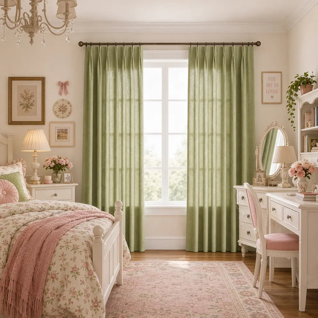 Custom Linen Blend Curtains for Living Rooms – Semi-Blackout – product image 3