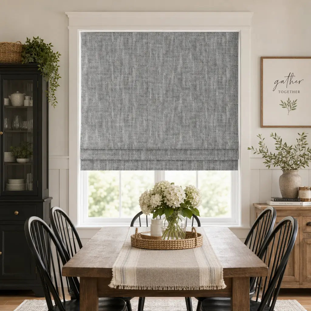 Custom Blackout Roman Shades for Bedrooms – Linen Blend – product image 6