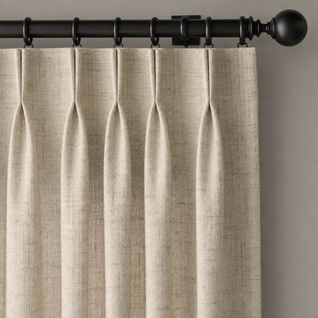 Custom Linen Blend Curtains for Bedrooms – Semi-Blackout – product image 7
