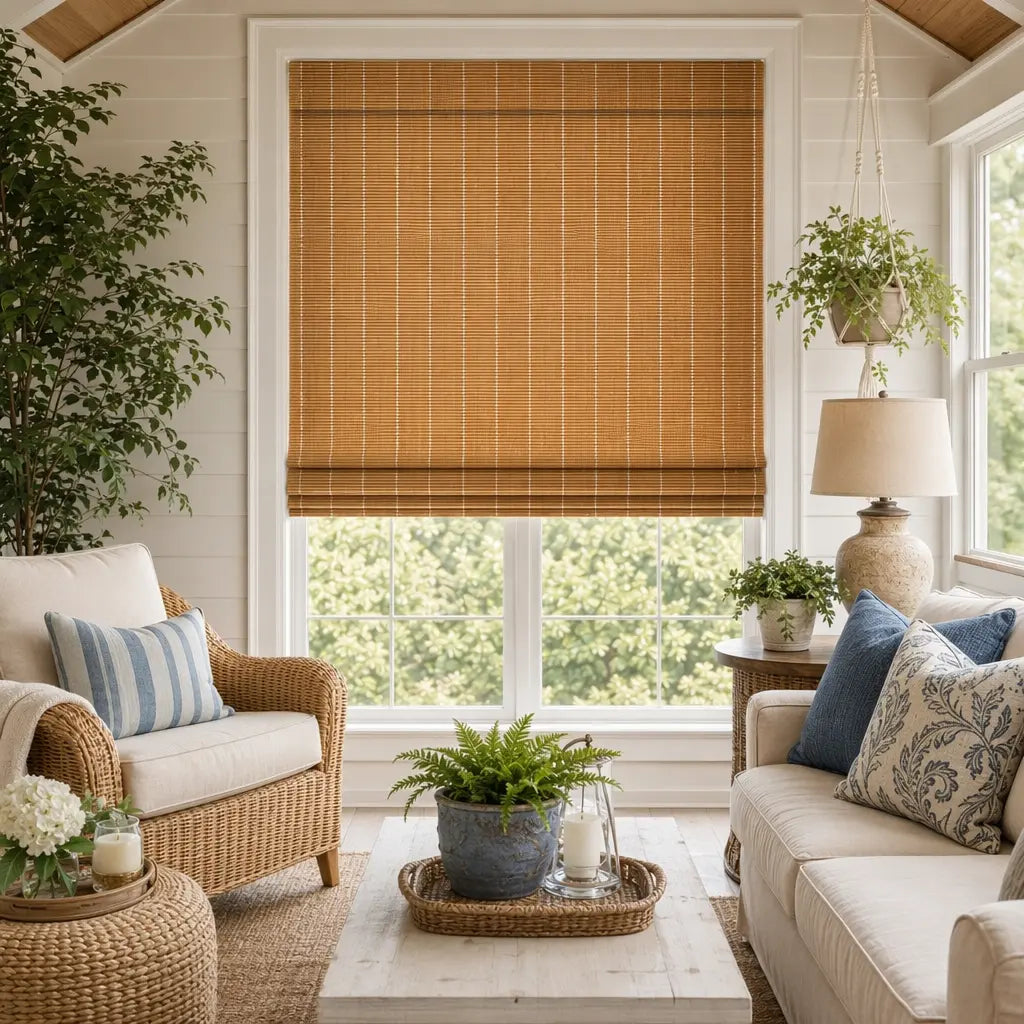 Custom Bamboo Shades – Handwoven Natural Wood