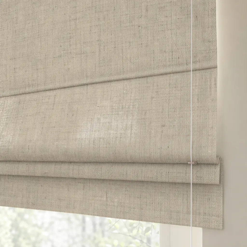 Custom Linen Blend Roman Shades – Semi-Blackout – product image 13