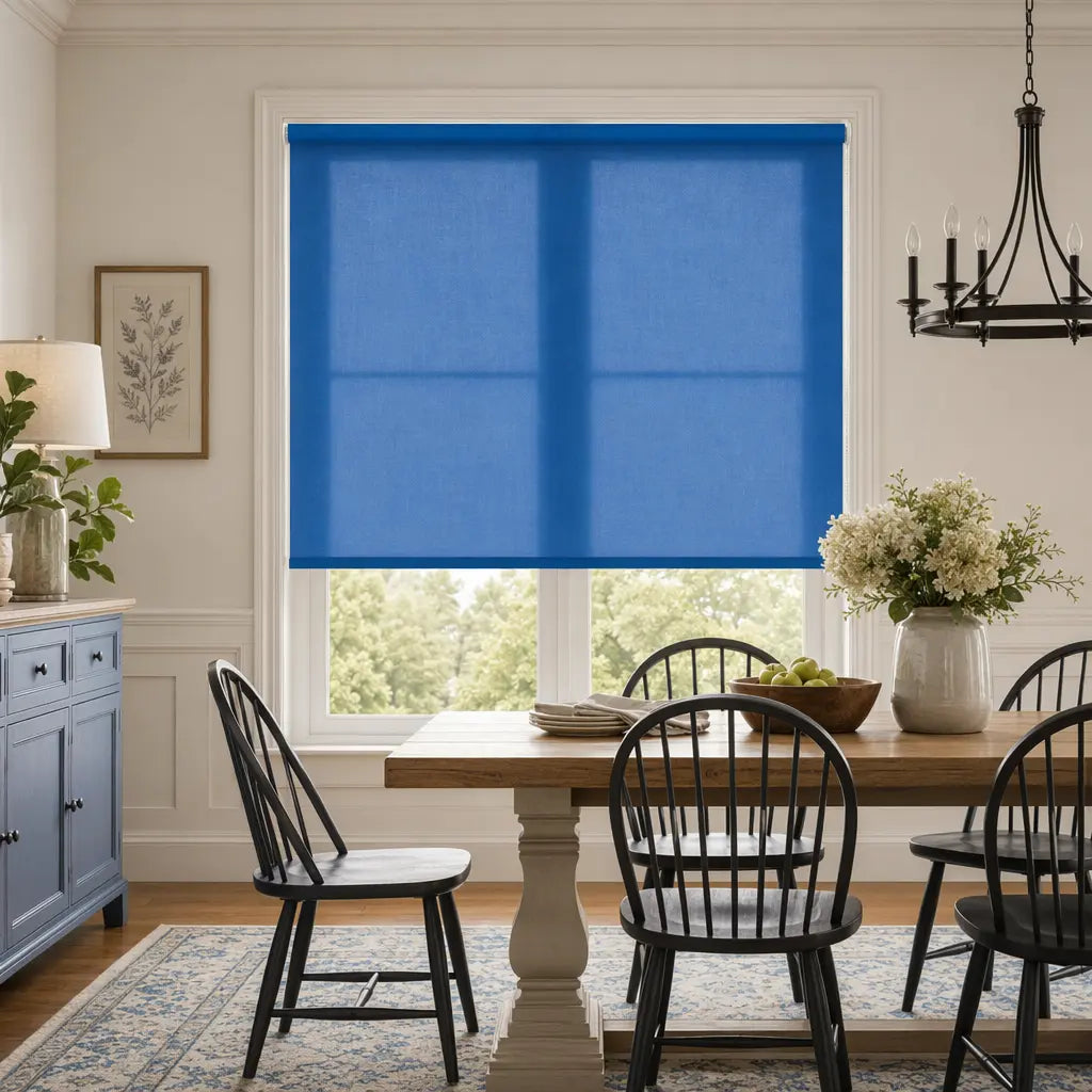 Custom Semi-Blackout Roller Shades – Soft Light & Privacy – color OM9A-01