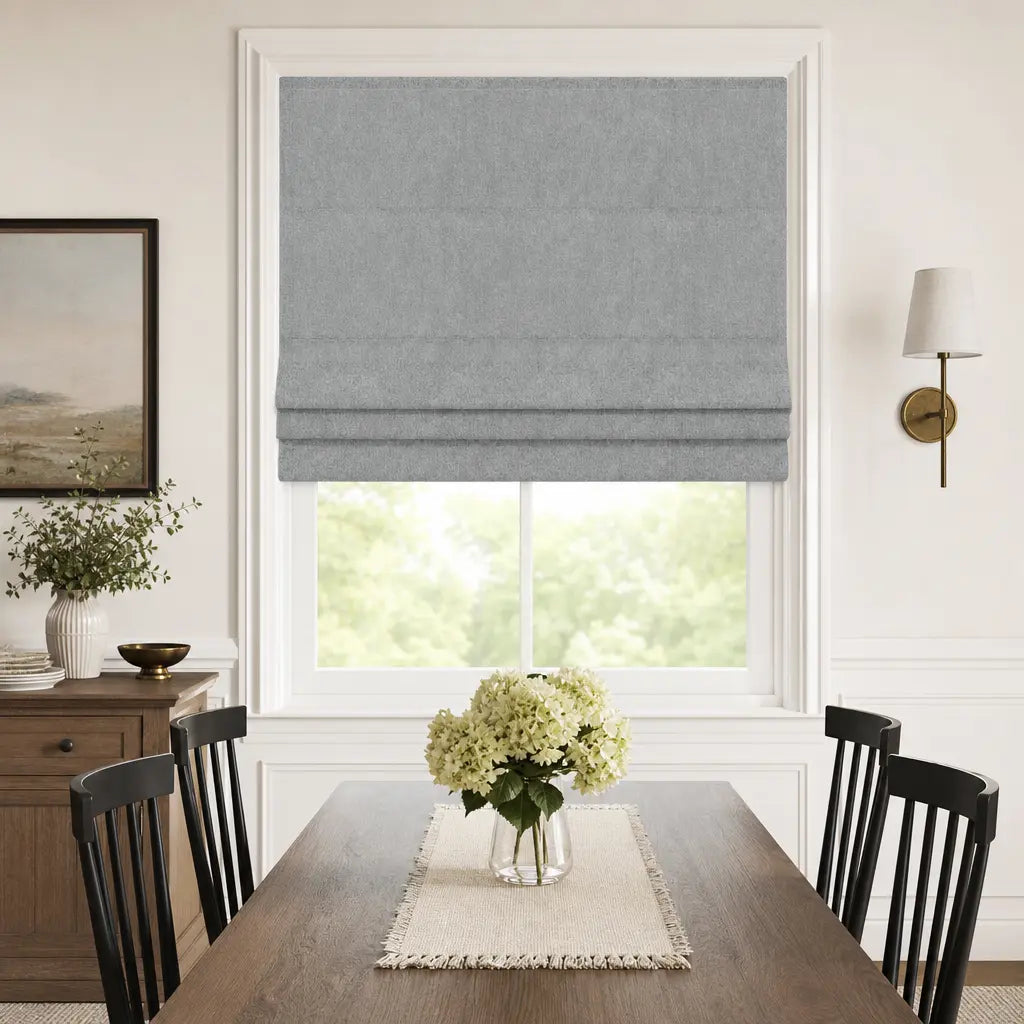 Custom Cordless Blackout Roman Shades for Bedrooms – color OY6-A10