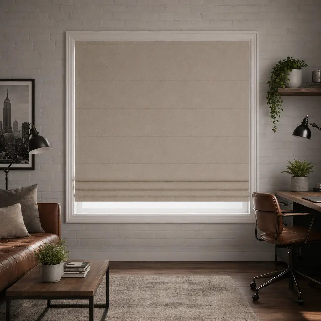 Custom Cordless Blackout Roman Shades for Nurseries – color OY6E-05