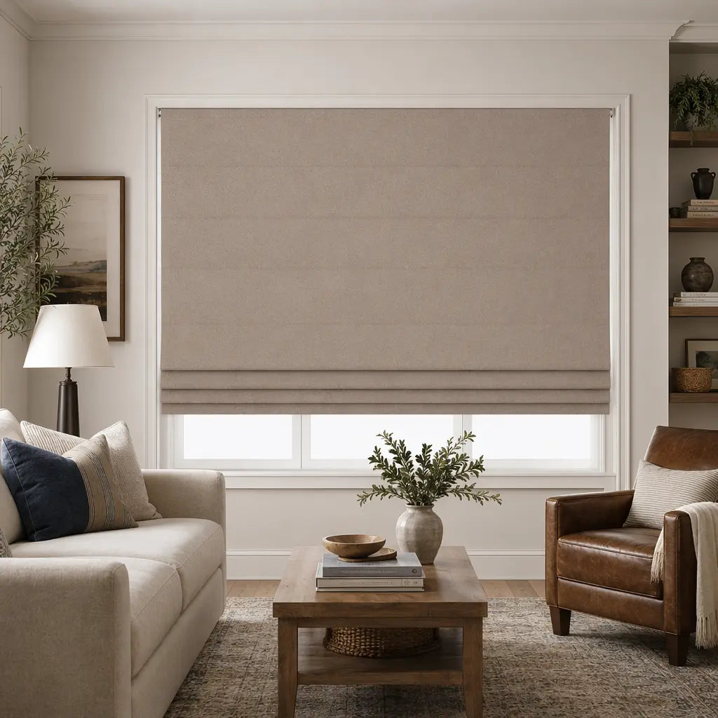 Custom Cordless Blackout Roman Shades for Nurseries – color OY6E-06