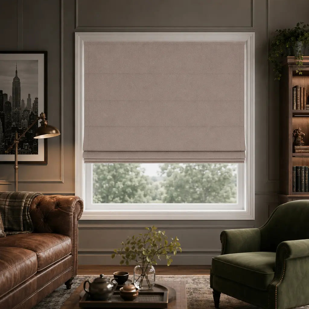 Custom Cordless Blackout Roman Shades for Nurseries – color OY6E-07