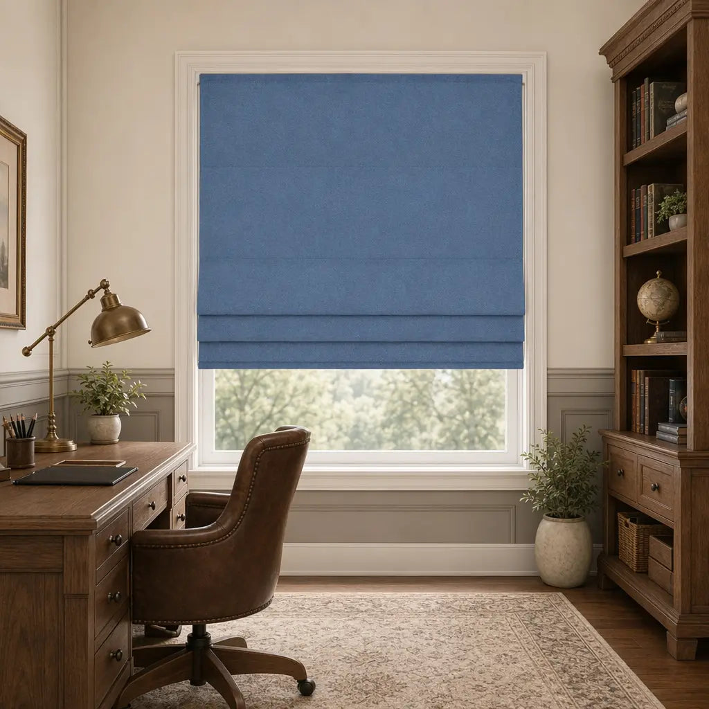 Custom Cordless Blackout Roman Shades for Nurseries – color OY6E-21