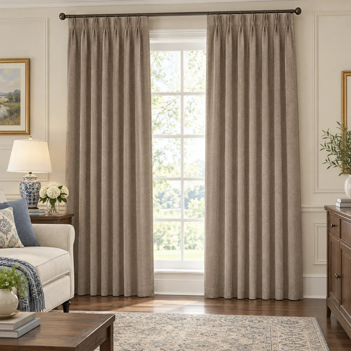 Custom Blackout Pinch Pleat Drapery – 100% Light Blocking - product image 4