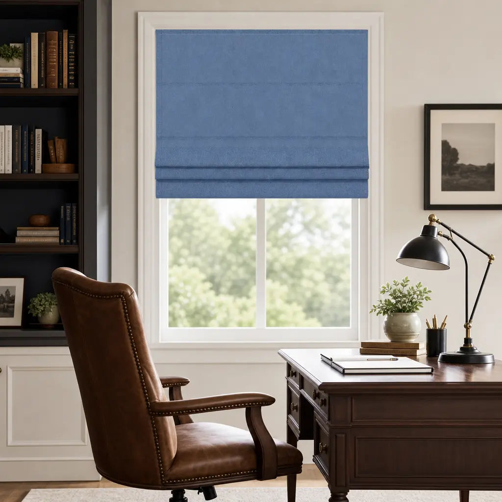 Custom Cordless Blackout Roman Shades for Bedrooms – product image 2