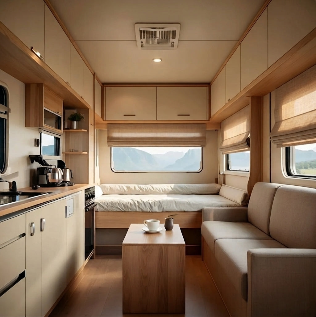 Custom RV Roman Shades – Light Filtering
