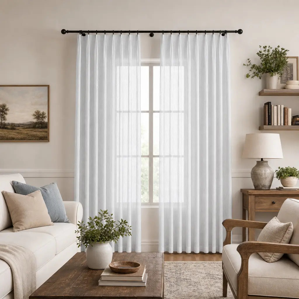 Custom Sheer Curtains – Light Filtering Linen Blend – product image 12