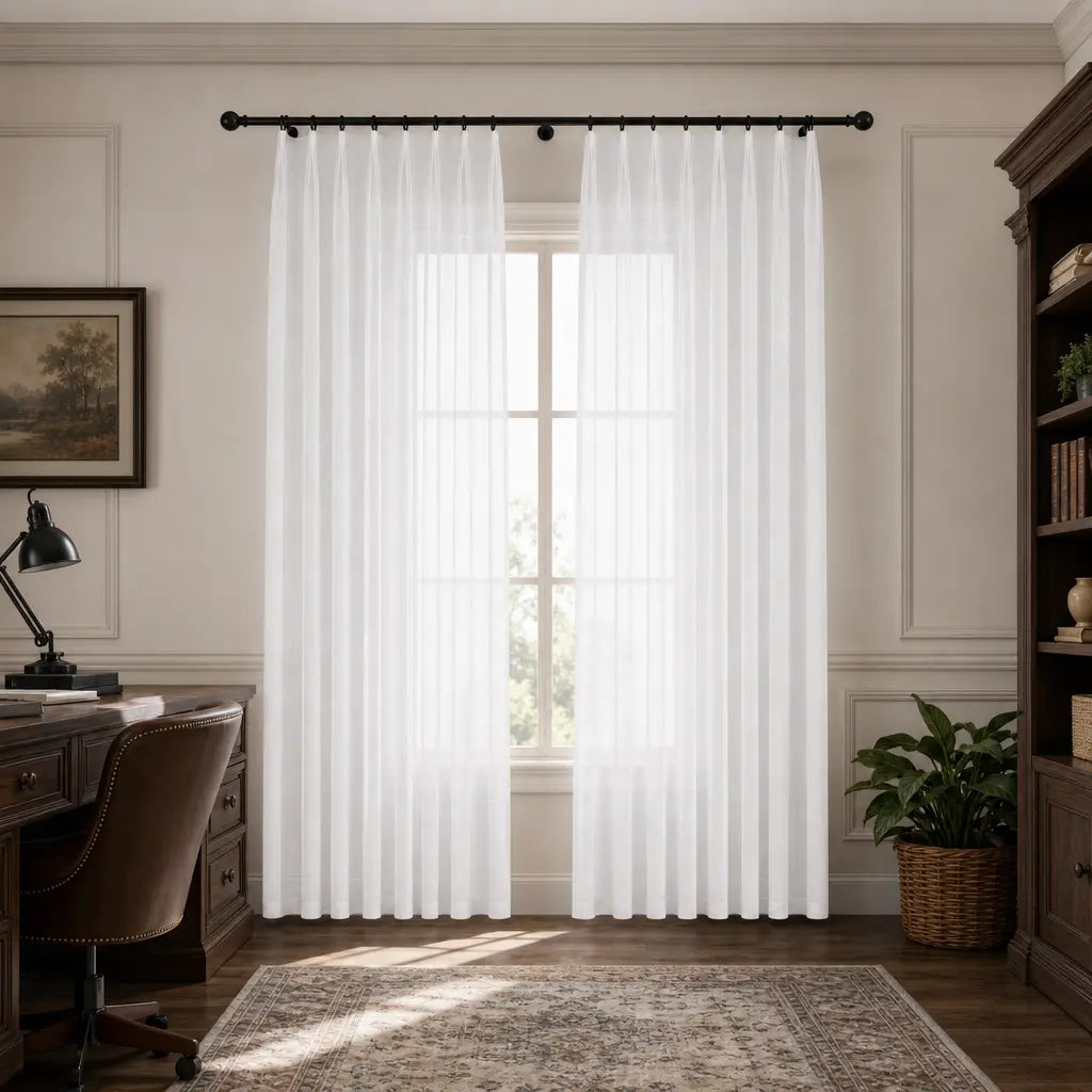 Custom Sheer Curtains – Light Filtering Linen Blend – product image 24