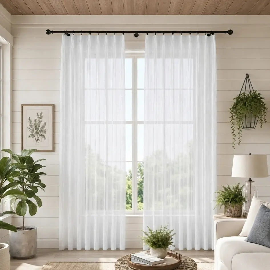 Custom Sheer Drapes – Soft Light Linen Blend – product image 21