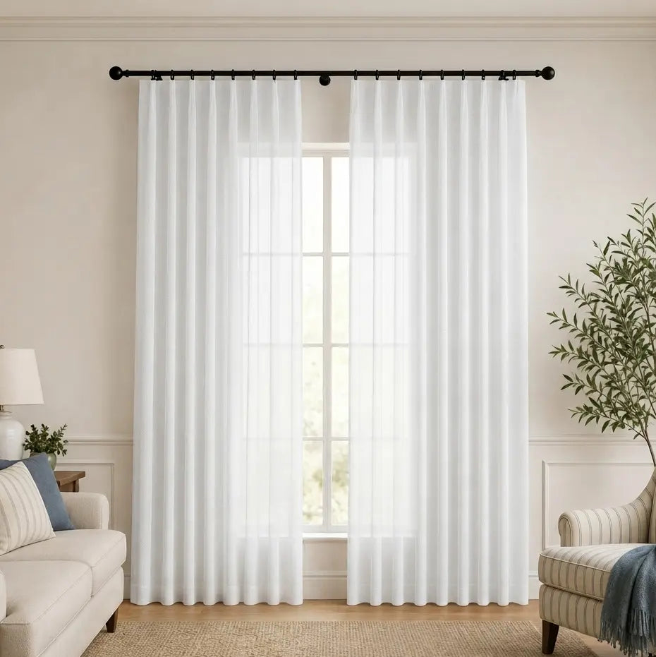 Custom Sheer Drapes – Soft Light Linen Blend – product image 22