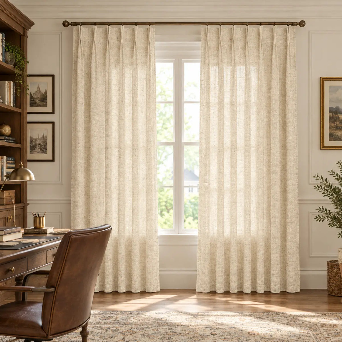 Modern Light Filtering Drapery – 50% Light Blocking, Made to Measure - product image 1
