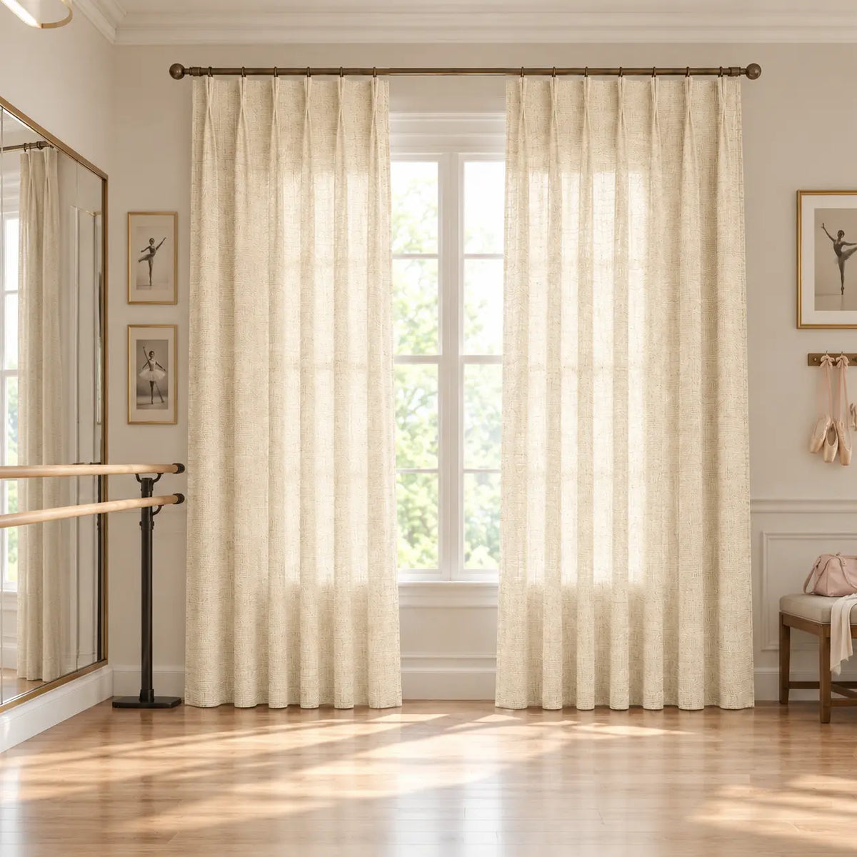 Modern Light Filtering Drapery – 50% Light Blocking, Made to Measure - product image 2
