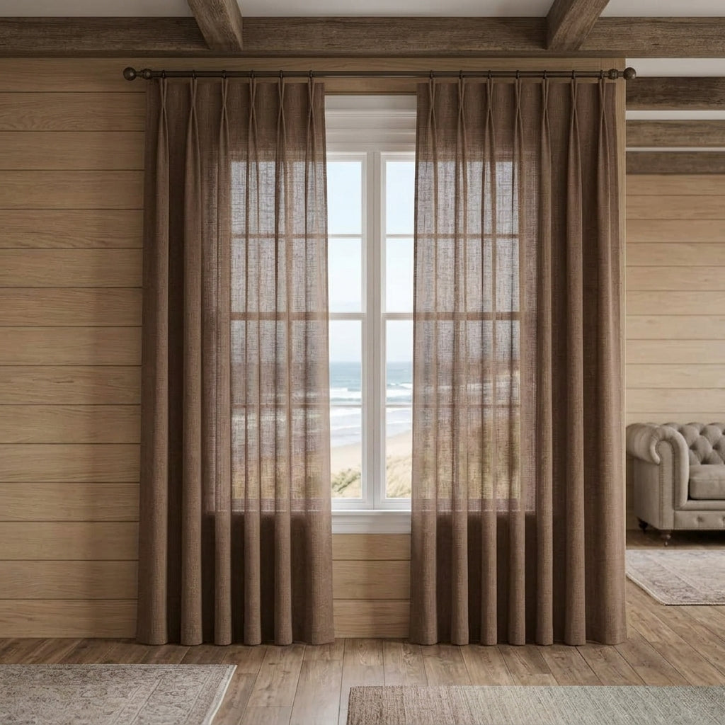 Modern Light Filtering Drapery – 50% Light Blocking, Made to Measure