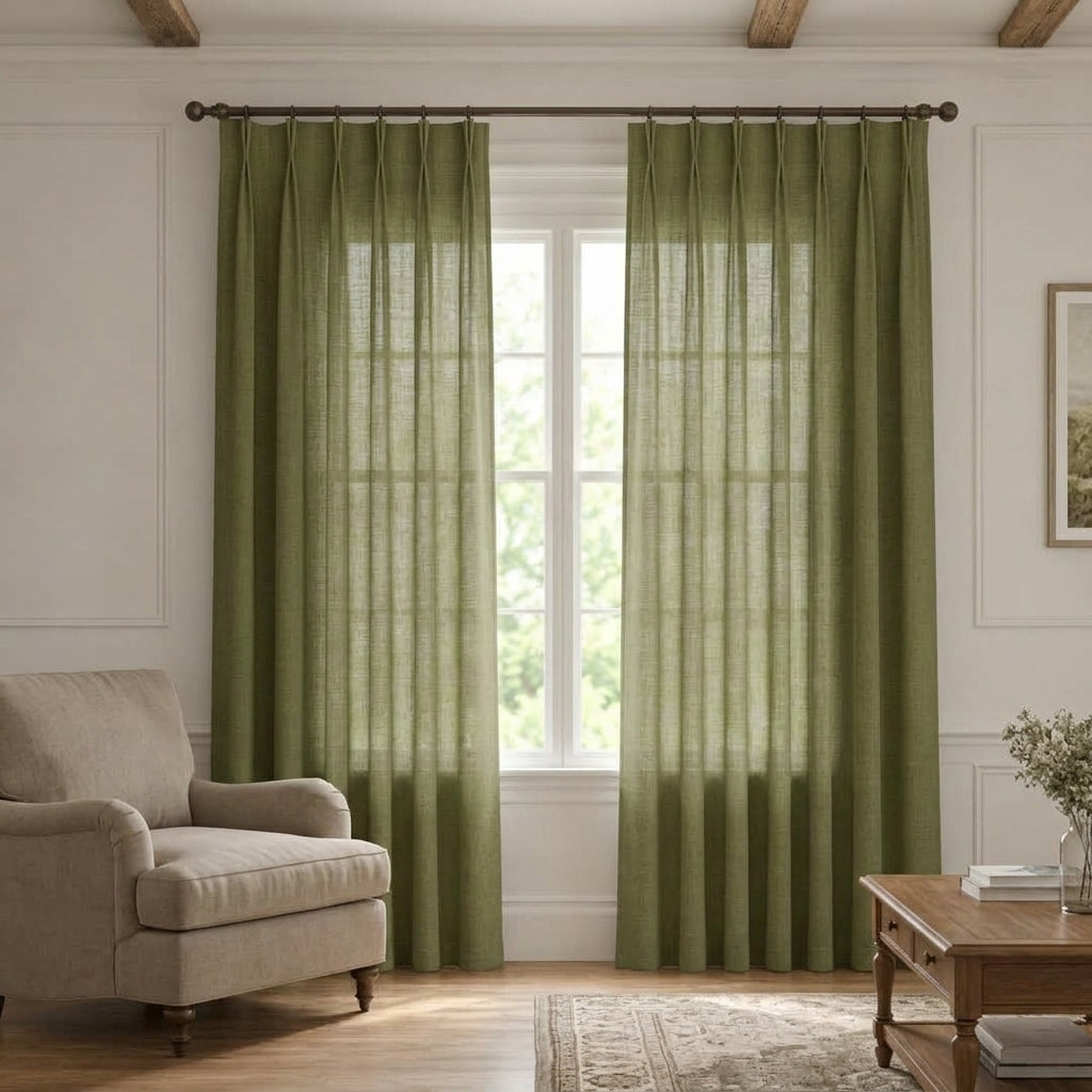 Modern Light Filtering Drapery – 50% Light Blocking, Made to Measure