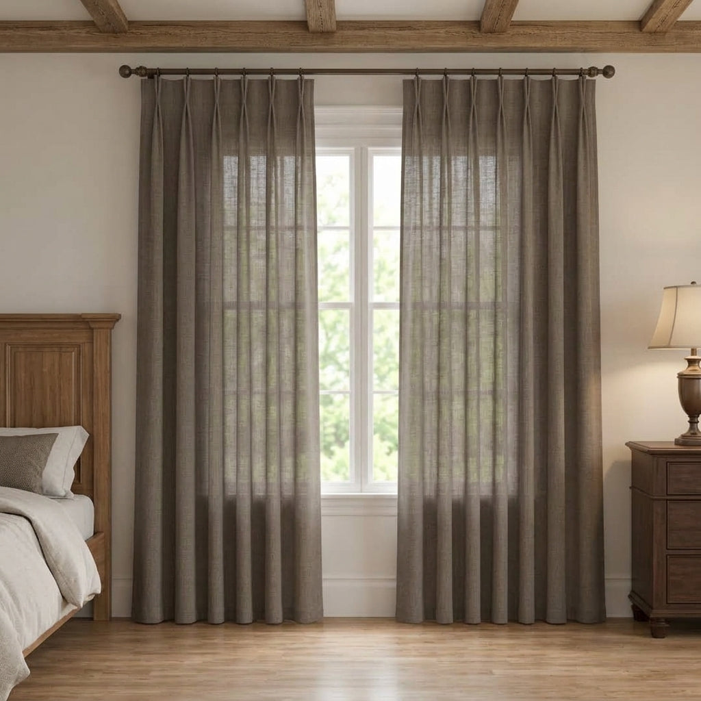 Modern Light Filtering Drapery – 50% Light Blocking, Made to Measure