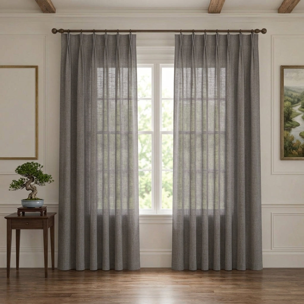 Modern Light Filtering Drapery – 50% Light Blocking, Made to Measure
