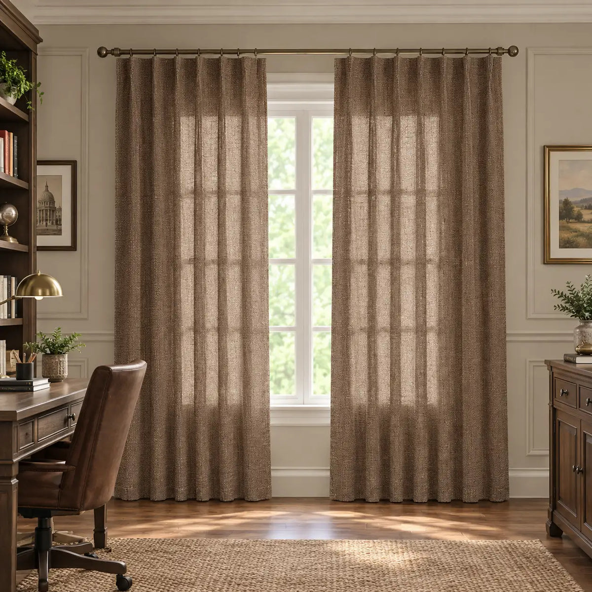 Custom Light Filtering Drapery – 50% Light Blocking Curtains