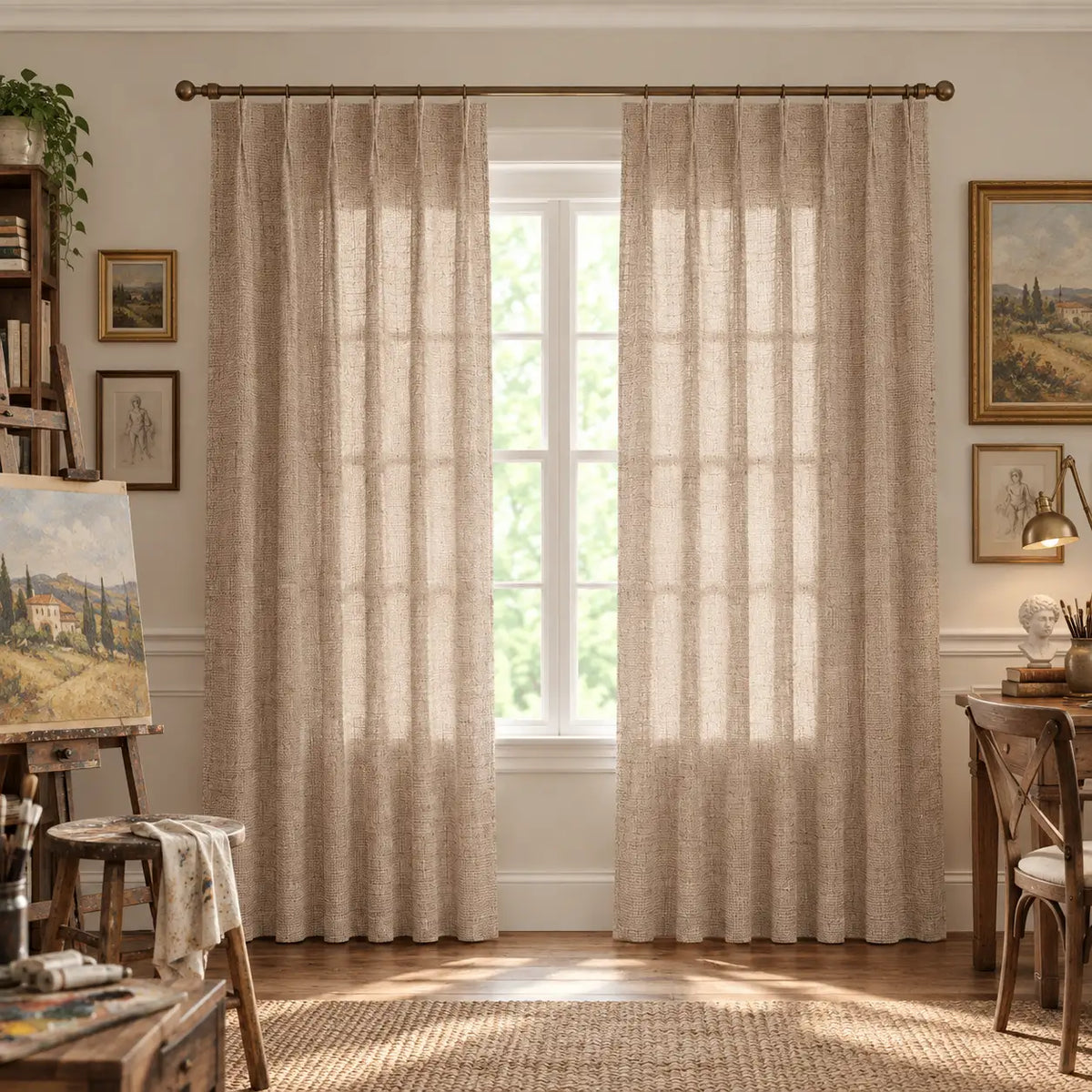 Custom Light Filtering Drapery – 50% Light Blocking Curtains
