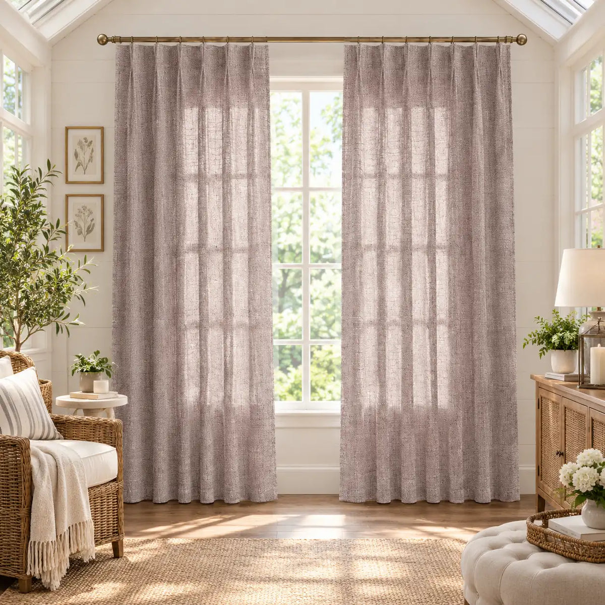 Custom Light Filtering Drapery – 50% Light Blocking Curtains