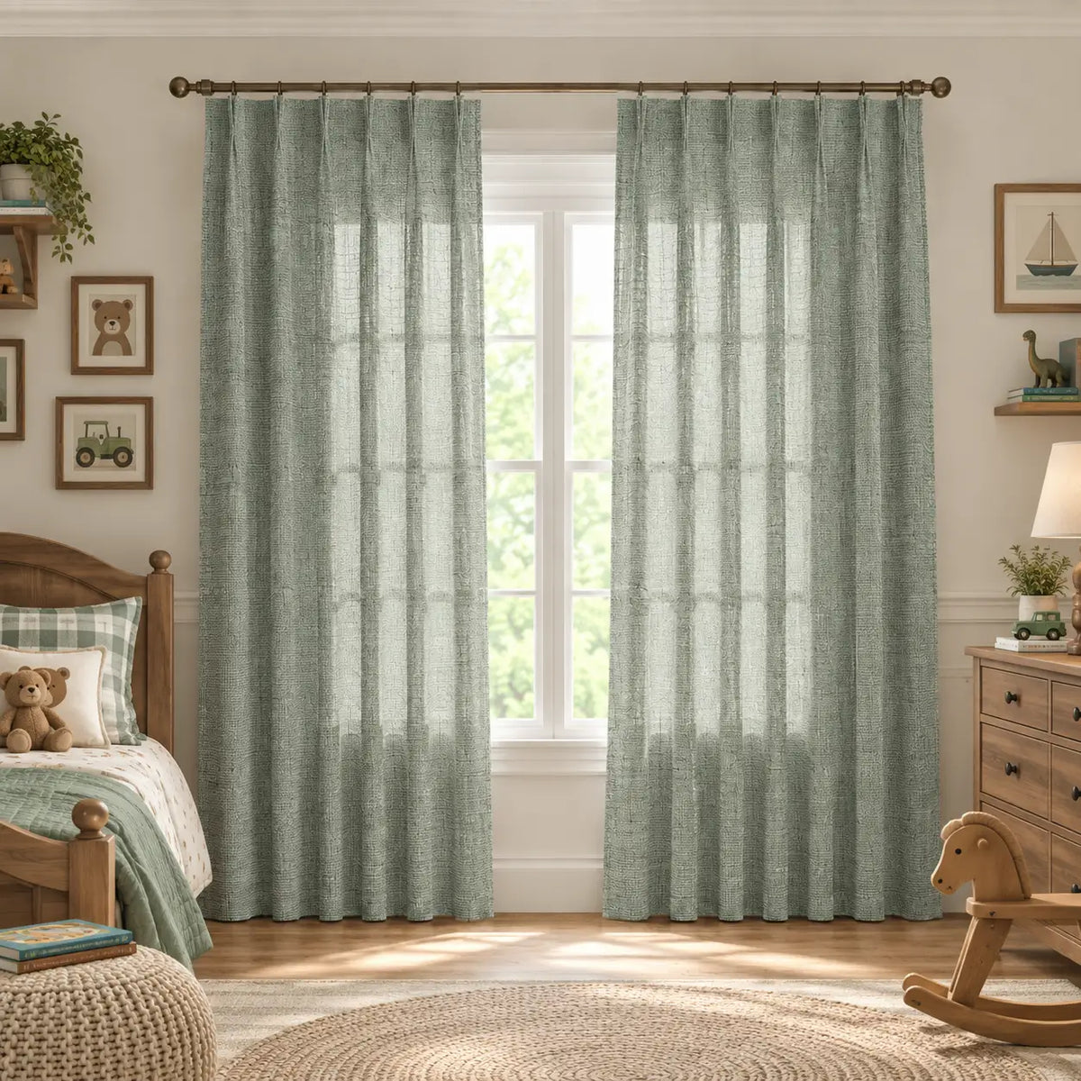 Custom Light Filtering Drapery – 50% Light Blocking Curtains