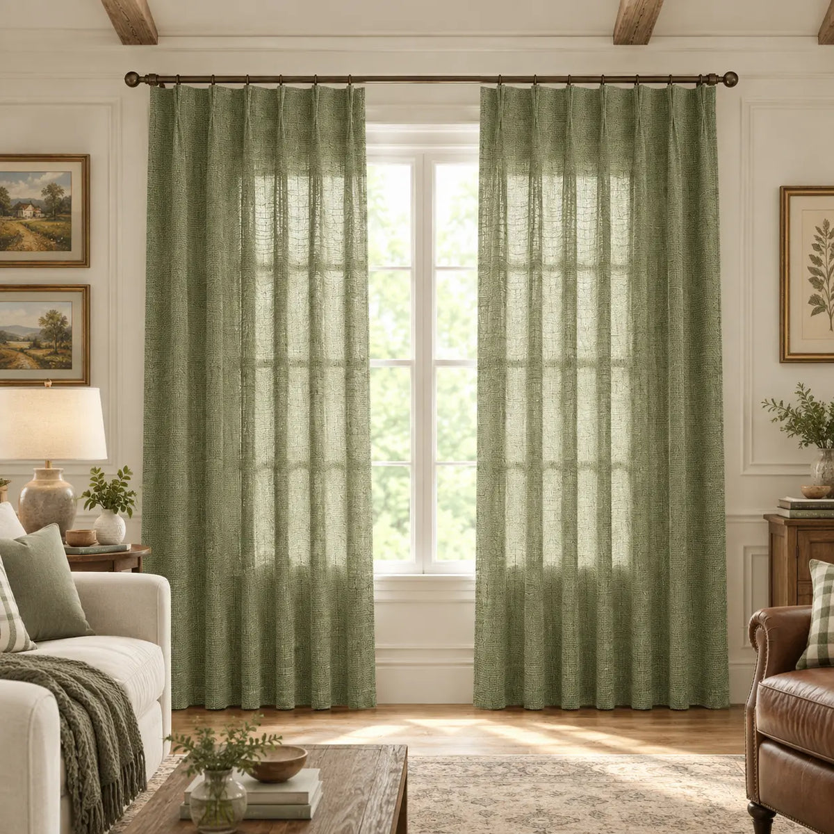 Custom Light Filtering Drapery – 50% Light Blocking Curtains