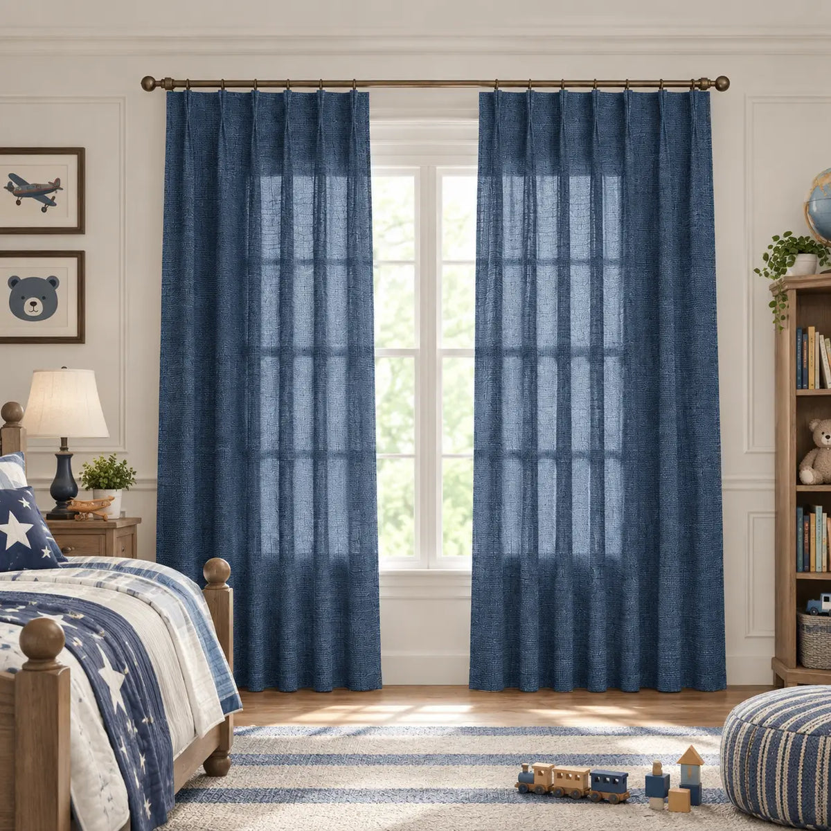 Custom Light Filtering Drapery – 50% Light Blocking Curtains
