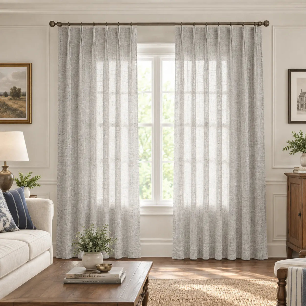 Custom Light Filtering Drapery – 50% Light Blocking Curtains