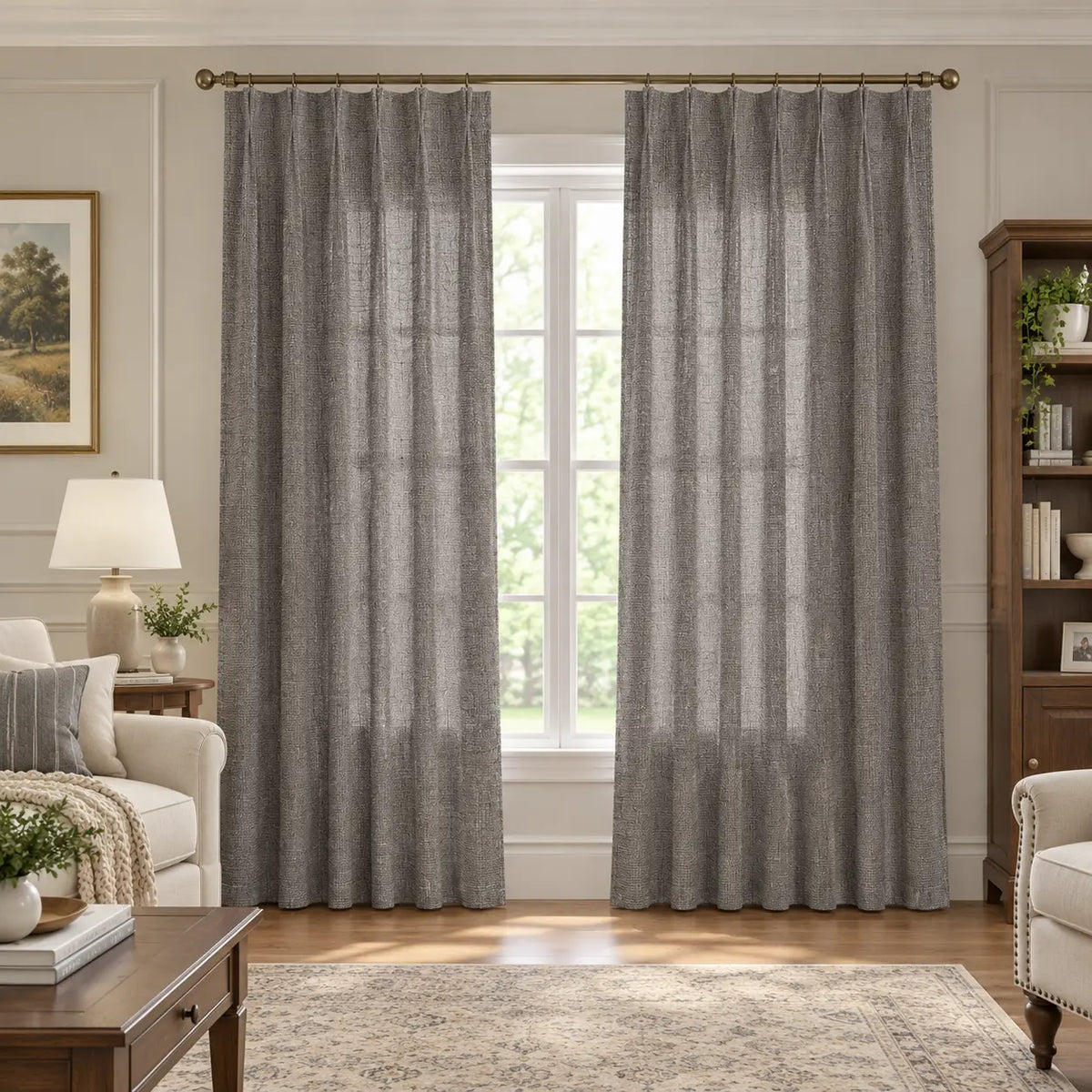 Custom Light Filtering Drapery – 50% Light Blocking Curtains