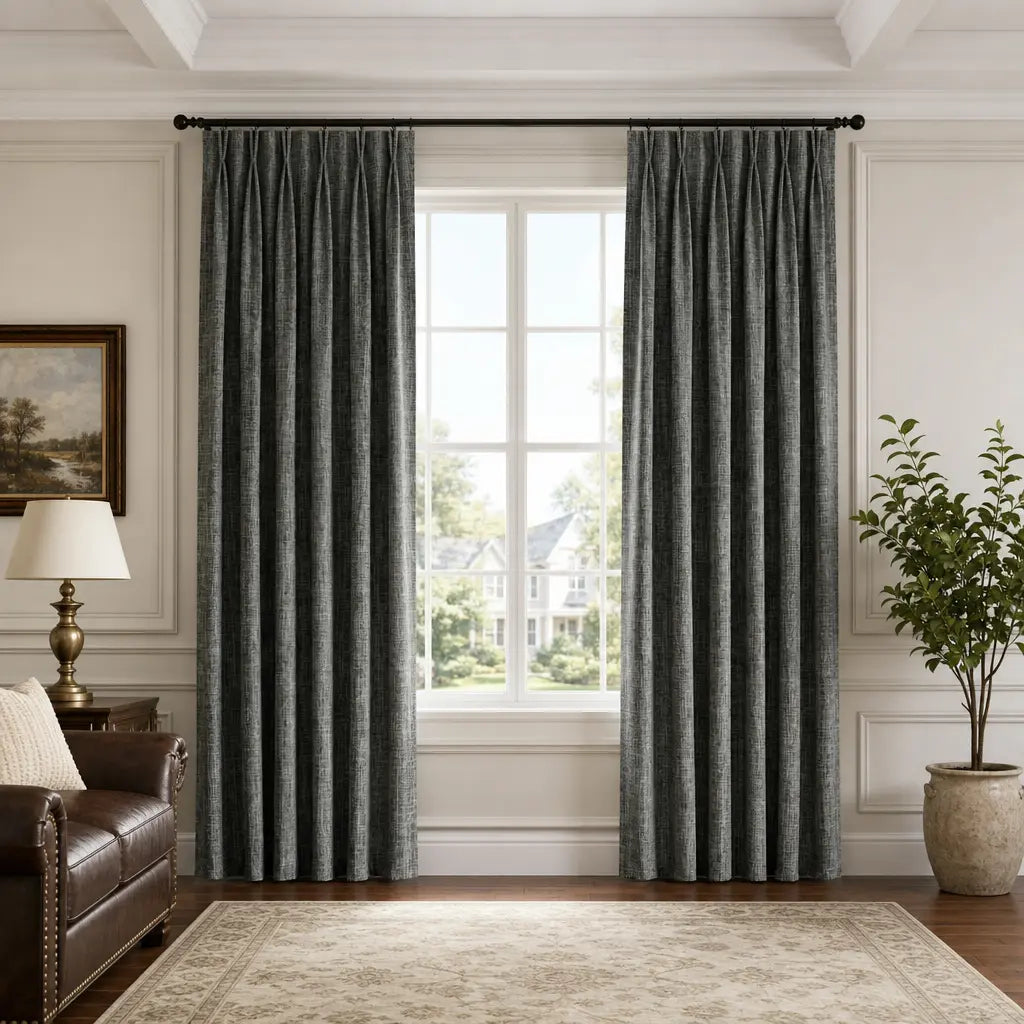 Custom Blackout Curtains for Bedrooms – Room Darkening – color ZJM-A13