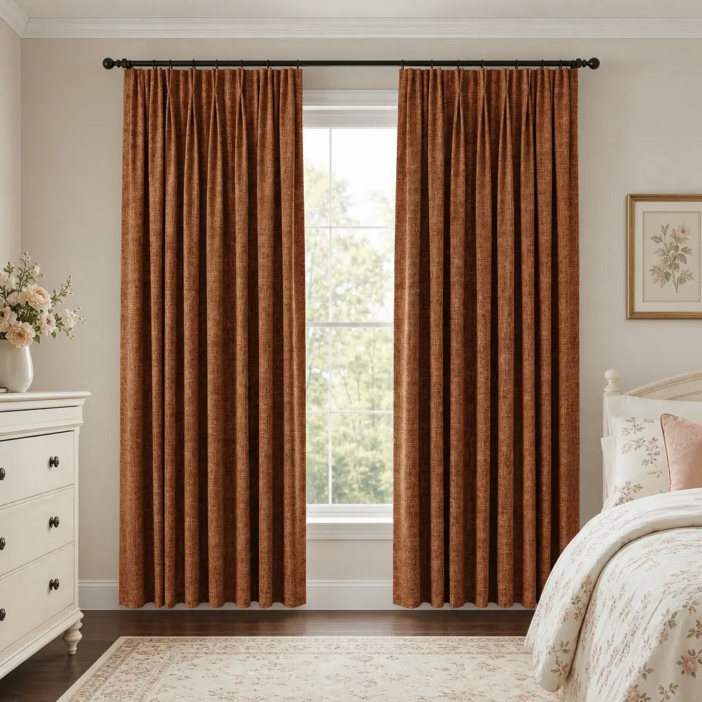 Custom Blackout Curtains for Bedrooms – Room Darkening – color ZJM-A21