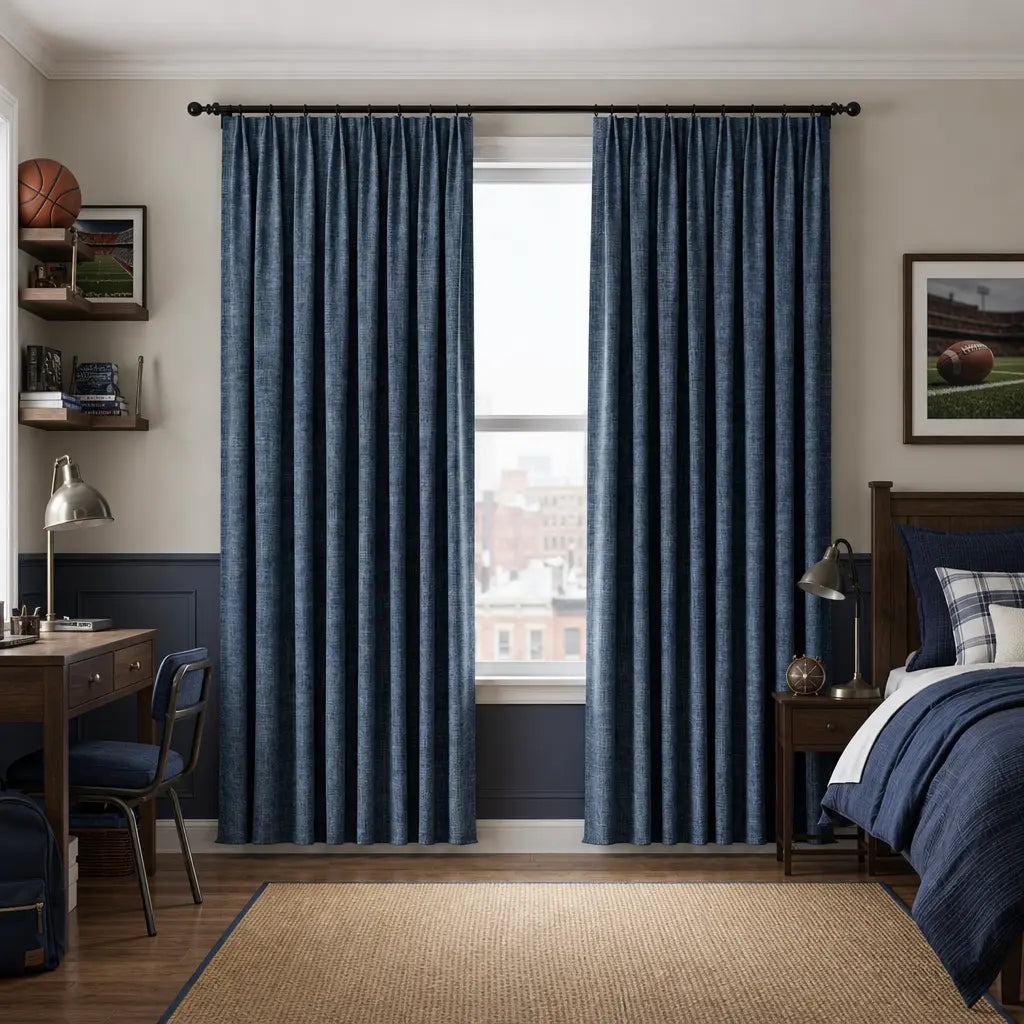 Custom Blackout Curtains for Bedrooms – Room Darkening – color ZJM-A23