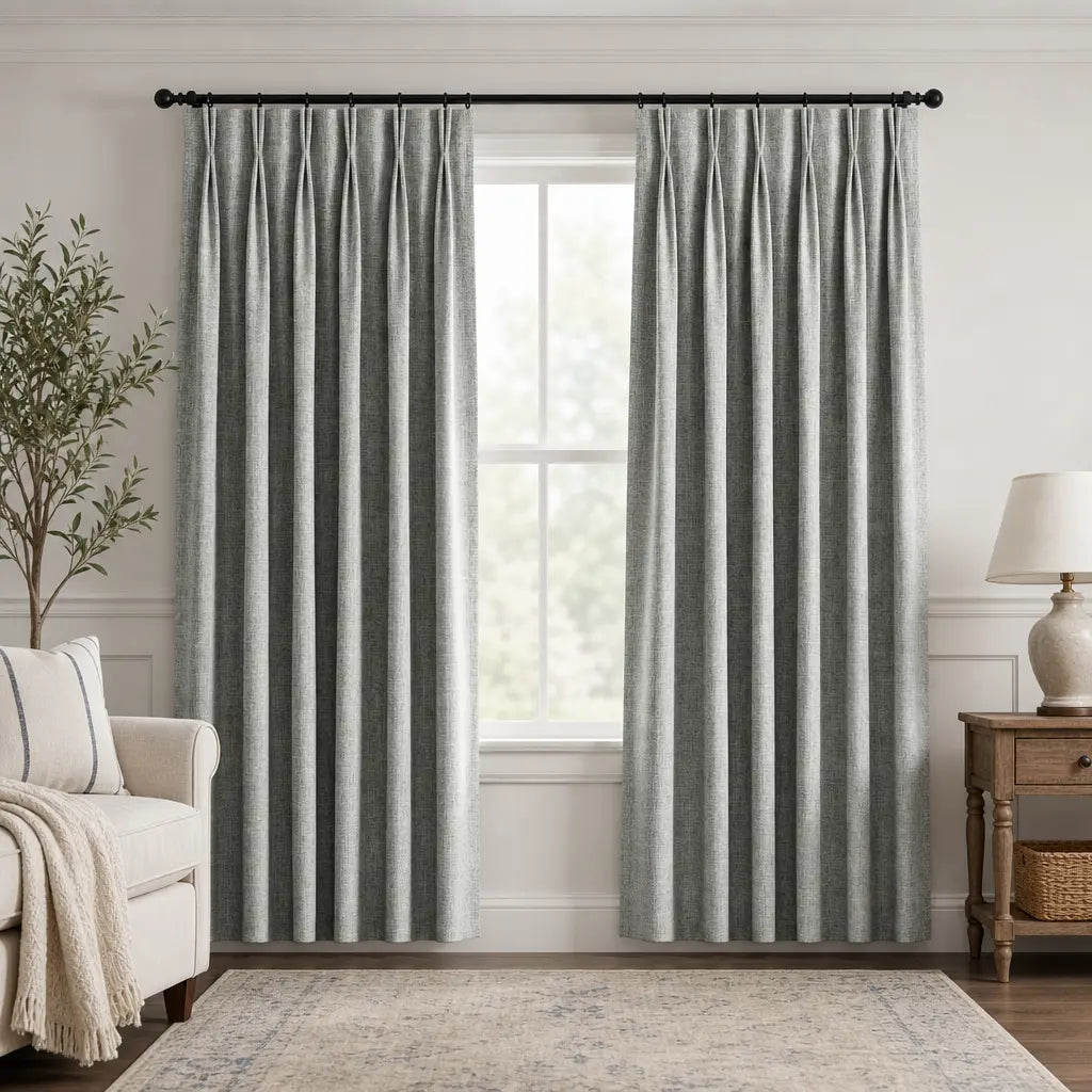 Custom Blackout Curtains – ZJM Linen Blend | Made to Measure – color ZJM-B07