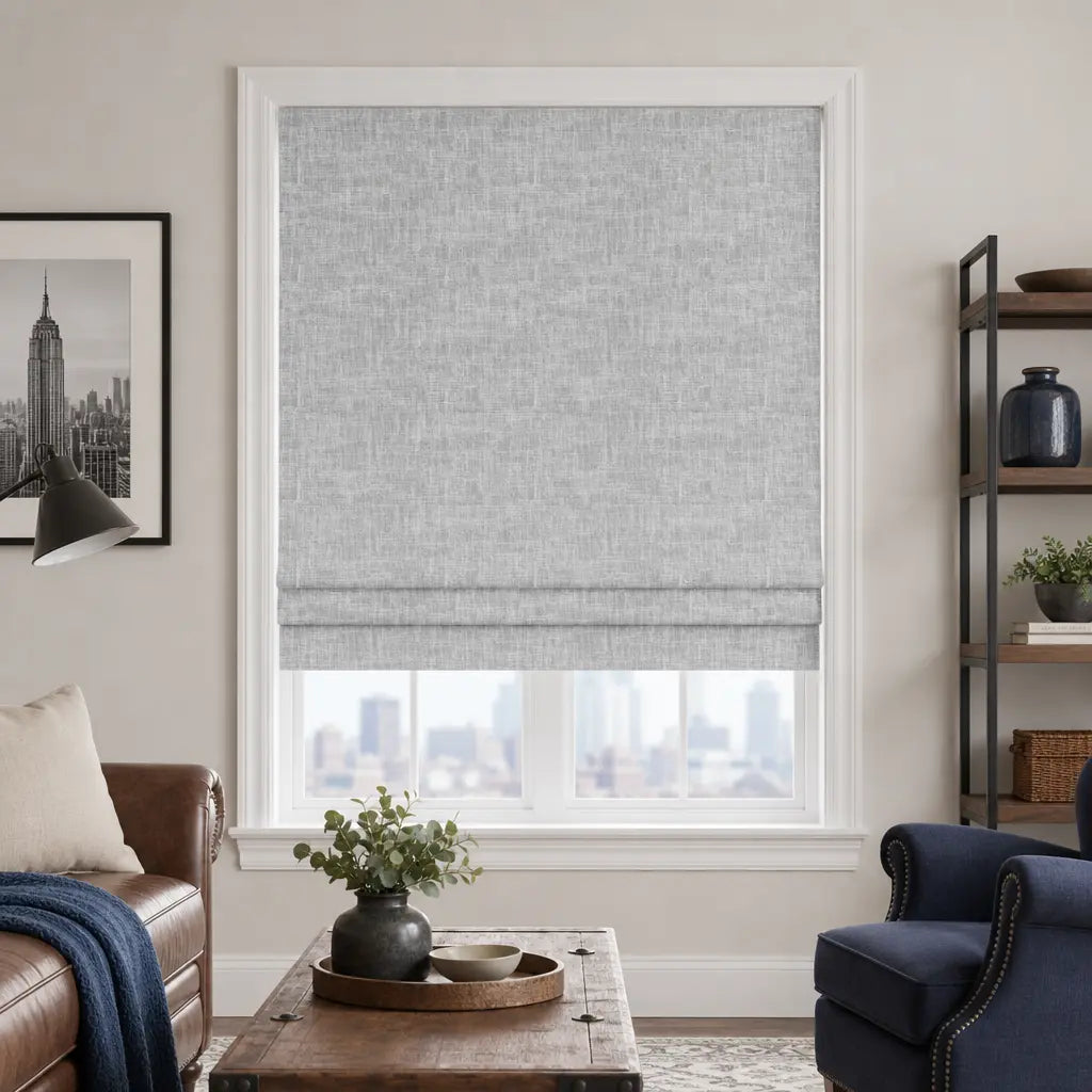 Custom Blackout Roman Shades for Bedrooms – Linen Blend – product image 11