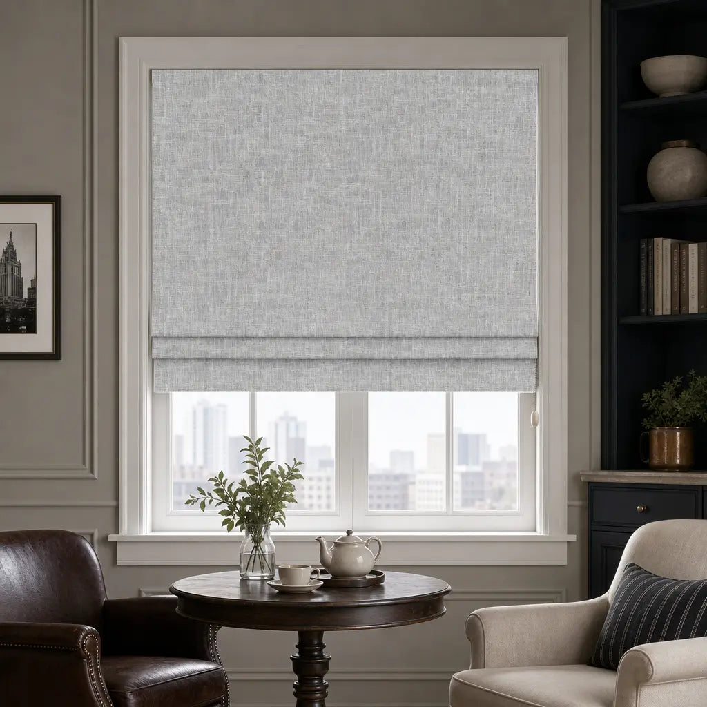 Custom Blackout Roman Shades for Bedrooms – Linen Blend – product image 12