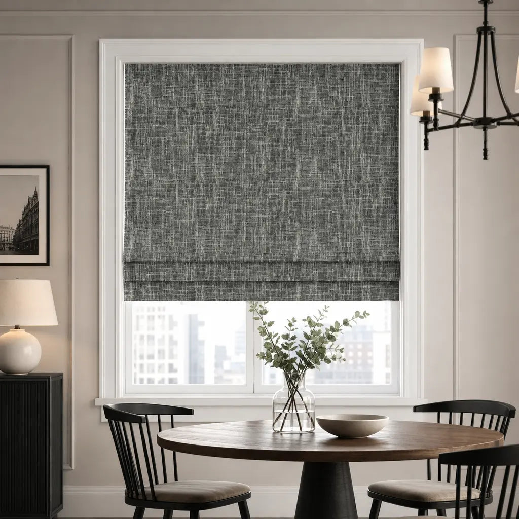Custom Blackout Roman Shades for Bedrooms – Linen Blend – product image 23