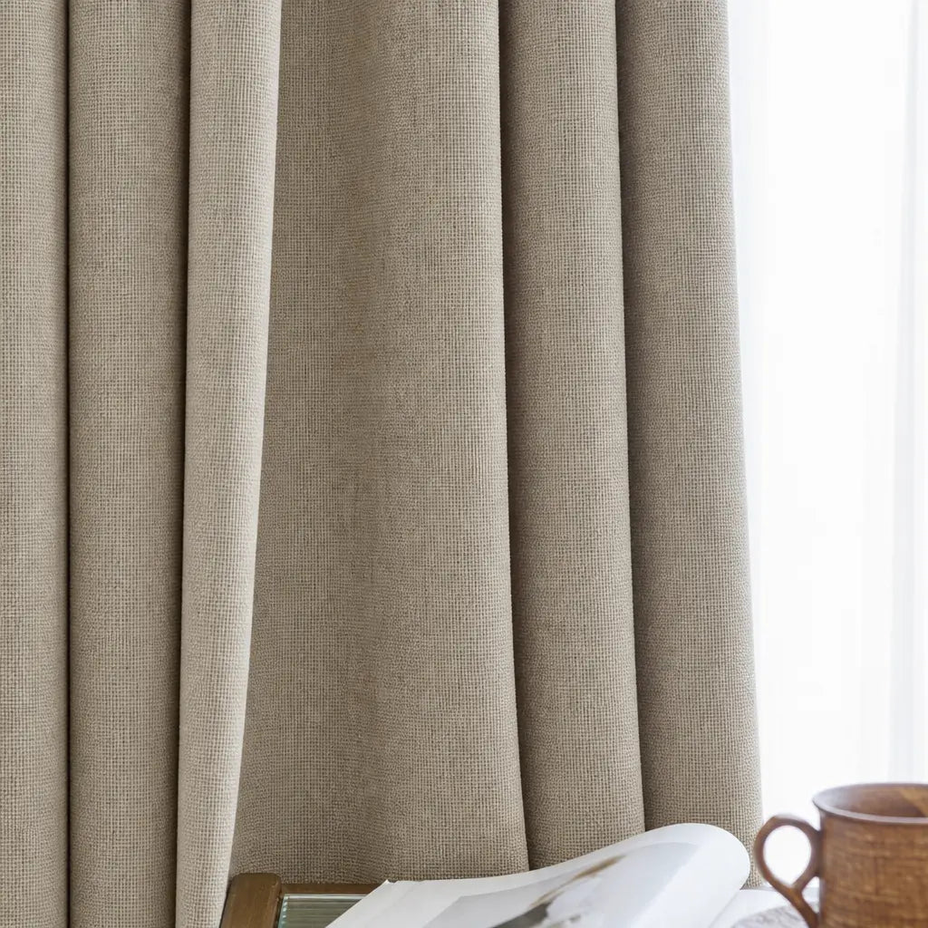 Custom Blackout Curtains for Living Rooms – Linen Blend – product image 13