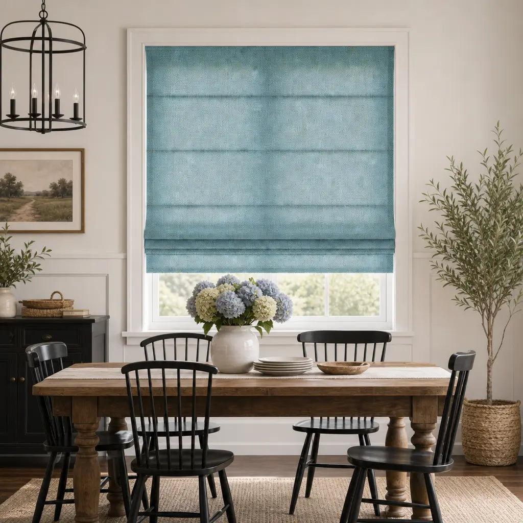 Custom Linen Blend Roman Shades – Light Filtering – product image 3