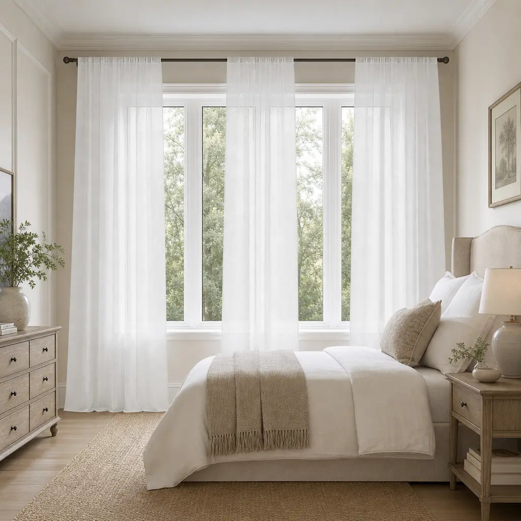 Custom Sheer Drapes – Soft Light Linen Blend – product image 7