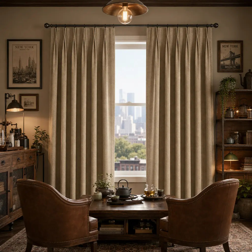 Custom Blackout Curtains for Living Rooms – Linen Blend