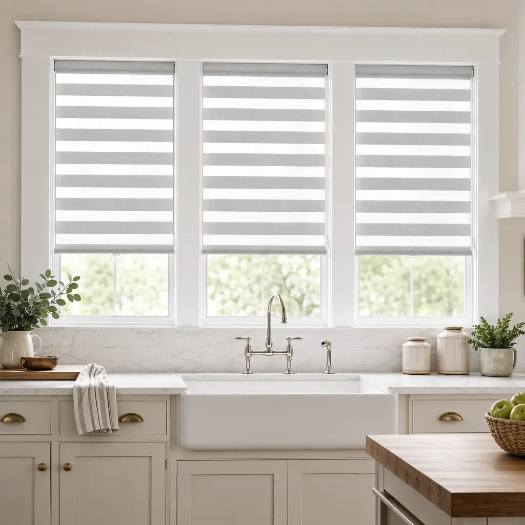 Custom Zebra Shades – Dual Layer Light Filtering