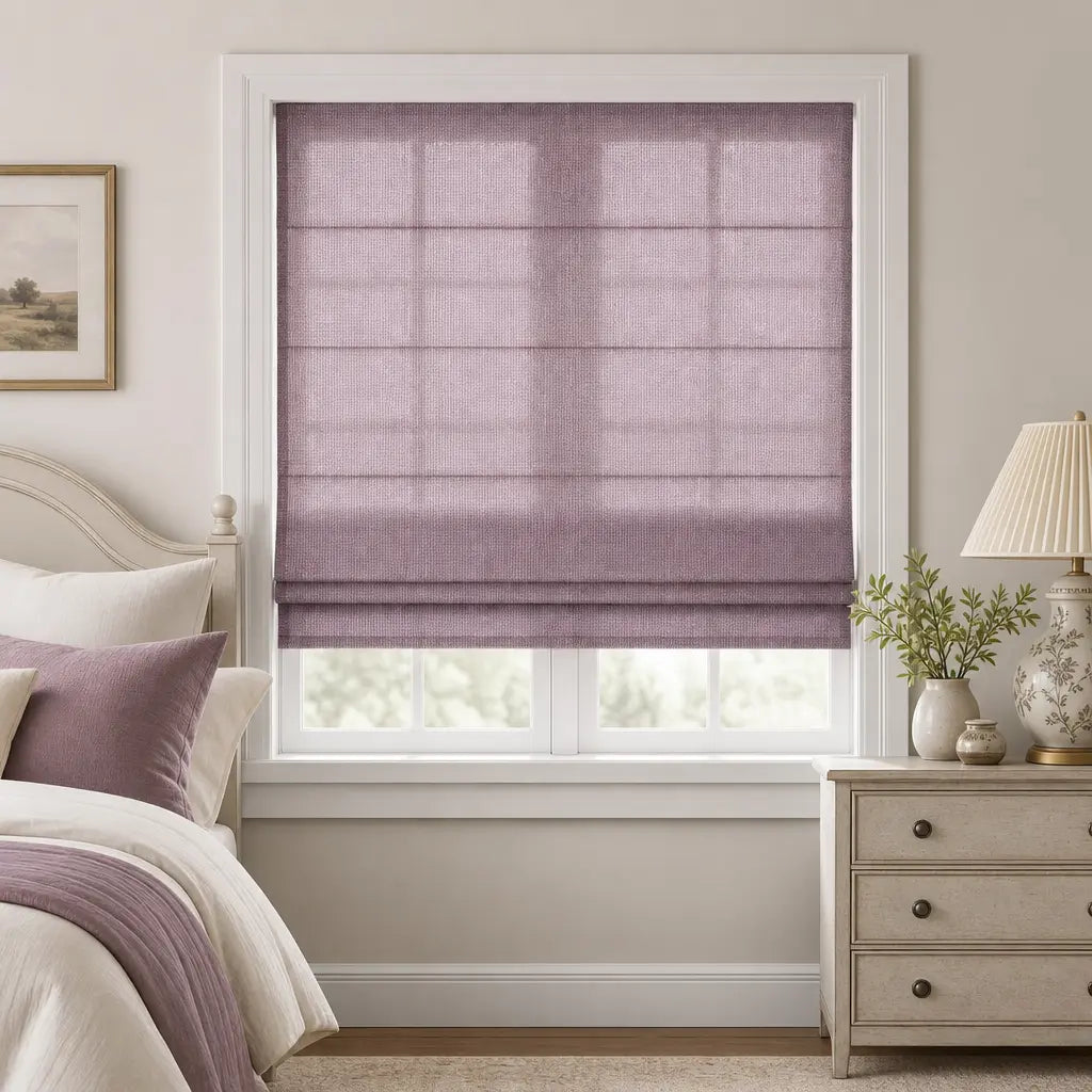 Custom Linen Blend Roman Shades – Light Filtering – color 1038-D23