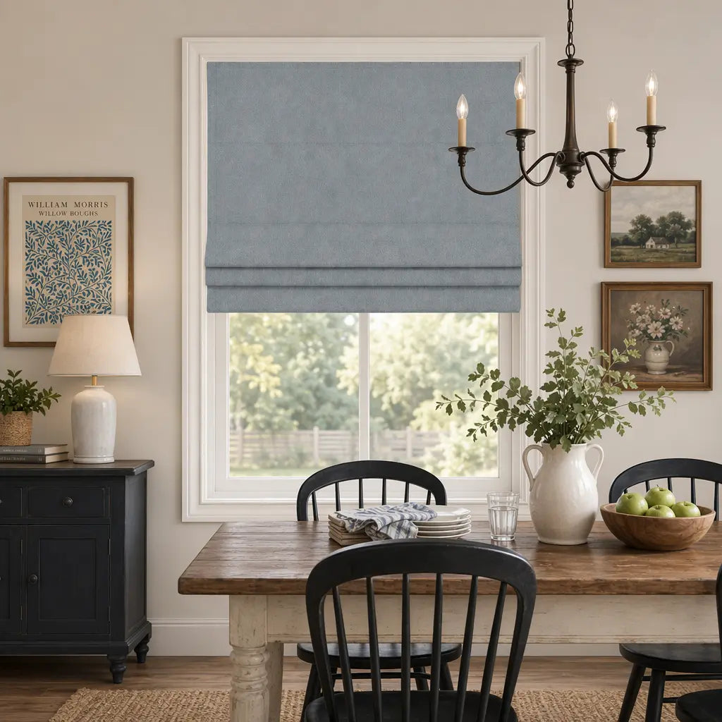 Custom Motorized Blackout Roman Shades – Smart Control – product image 2