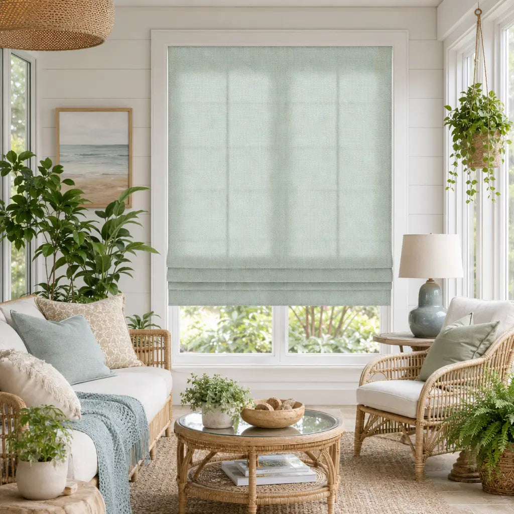 Custom Semi-Blackout Roman Shades – Soft Light & Privacy