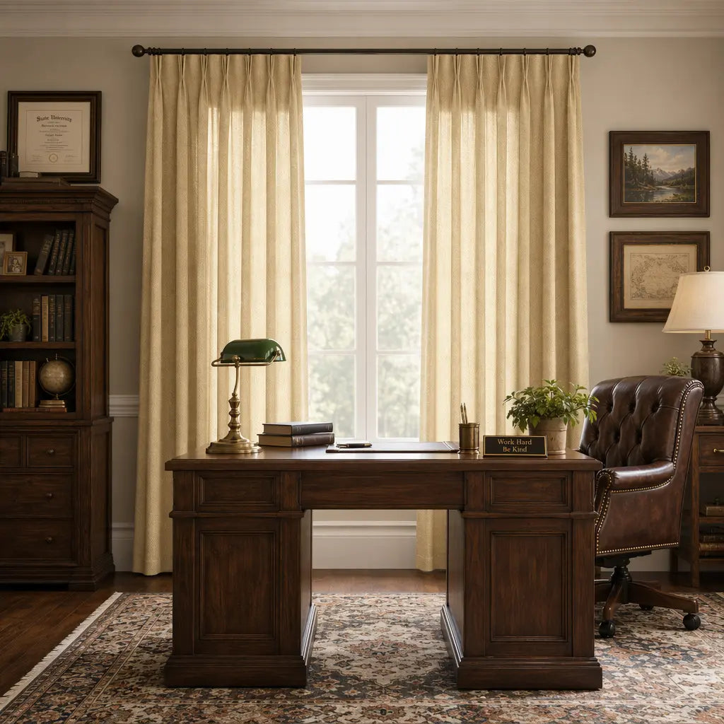 Custom Linen Blend Curtains for Living Rooms – Semi-Blackout – product image 4