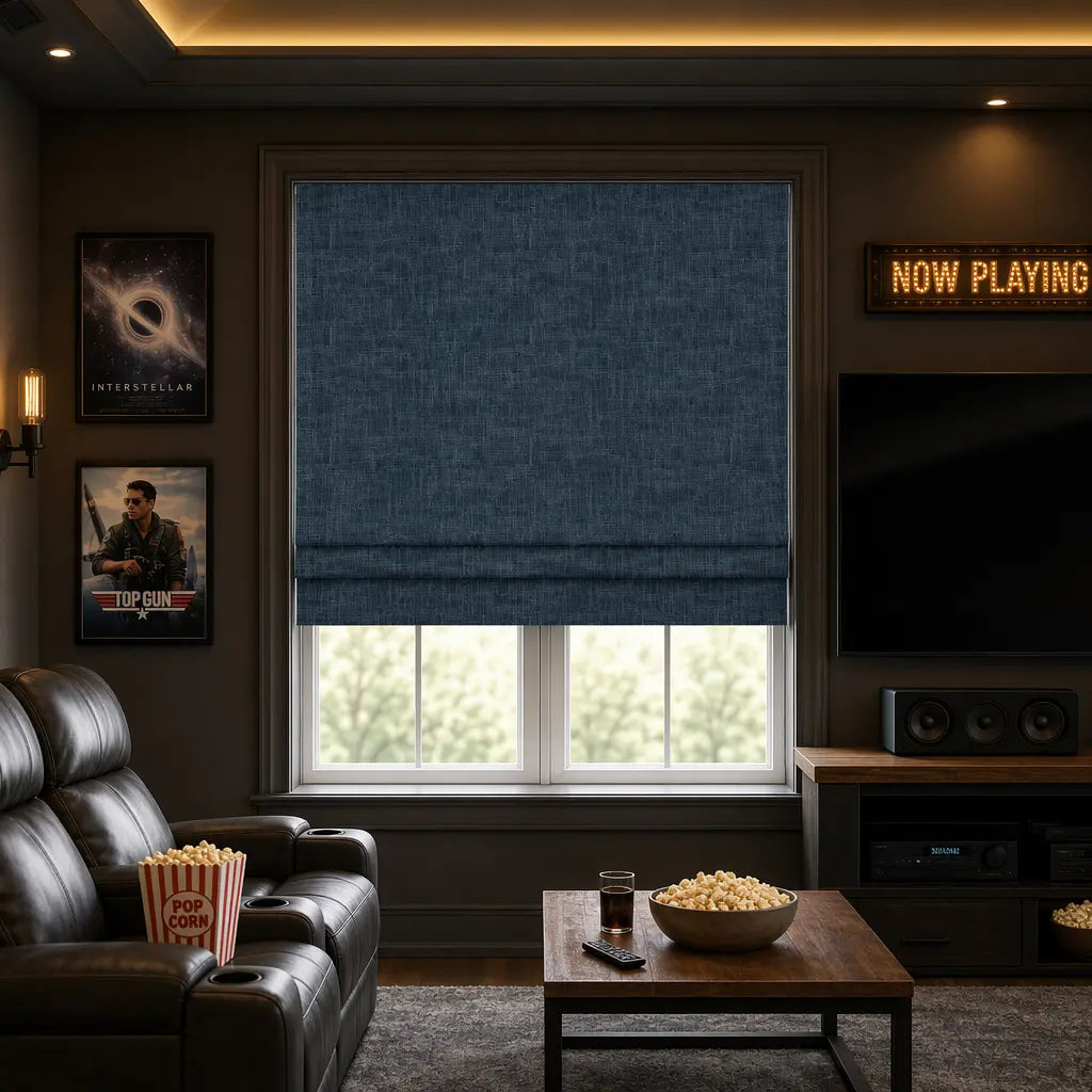 Custom Blackout Roman Shades for Bedrooms – Linen Blend – product image 7